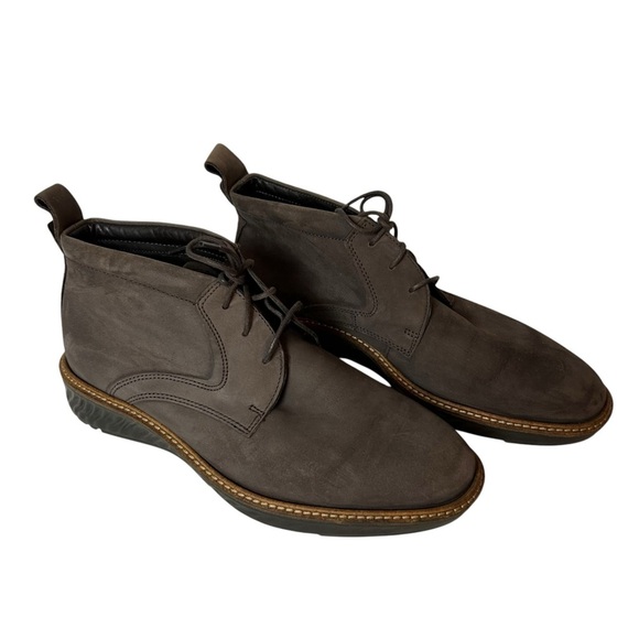 ECCO ST. 1 Hybrid Mens Chukka Boots Brown Nubuck Leather Size US 7 EU 41 main image 2